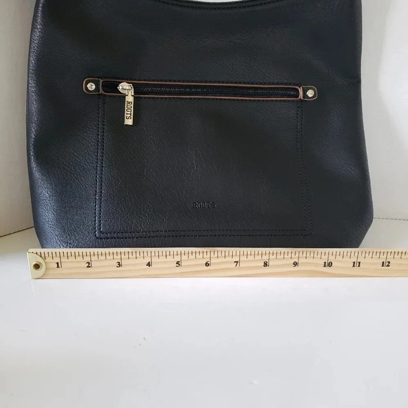 Carlo G Womans Black Leather Medium Hobo Bag. - Picture 10 of 10